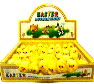 [119699] 36PCS 5CM EASTER CHICKEN  DECORATION-CASE QUANTITY: 60  SIZE:  26*15