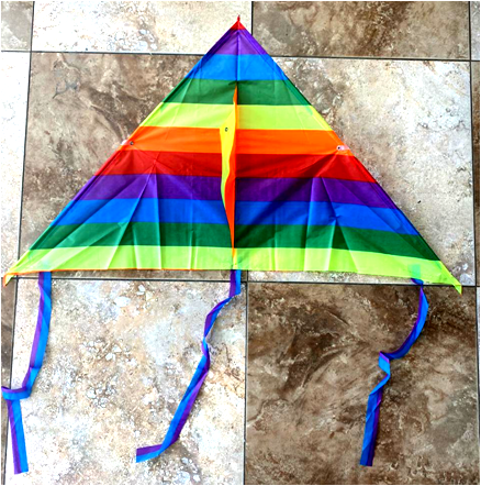 [2040] TRIANGLE STRIPED KITE, 92*53CM