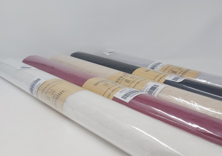 [31226] LACE TULLE-FLOWER PAPER ASSR COLOURS-WHITE,GREY, CREAM, BLACK & BURGUNDY ( 20"*5 YARDS)