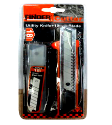 [102661] 2PCS UTILITY KNIFE SET -CASE QUANTITY: 120 PCS SIZE: 21*9CM