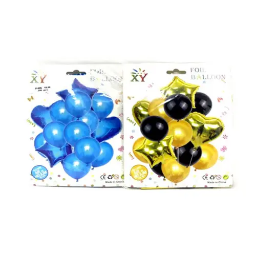[31406] 18 PCS BALLOON, COLOR: GOLD & BLACK & BLUE