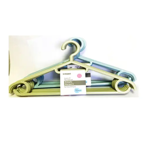 [144269] 10 PC CLOTHES HANGER YELLOW, GREEN, PINK, BLUE
