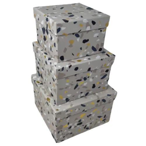 [31807] FLOWER GIFT BOX 3PCS- S:20x17x12cm, M:22x20x12cm,  L:25x22x13cm 