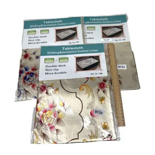 [31734] FLORAL TABLECLOTH RECTANGLE  ASSR PATTERNS  (PLASTIC MATERIAL)-SIZE: 5'*3'