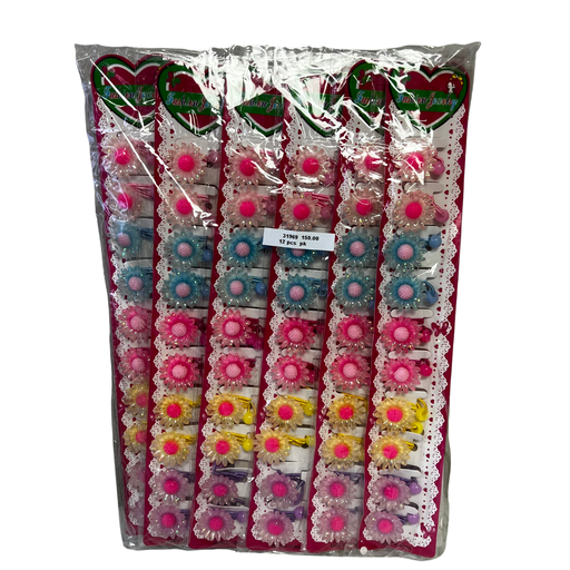 [31969] 10PC FLOWERS HAIR ELASTIC (12 CARDS)