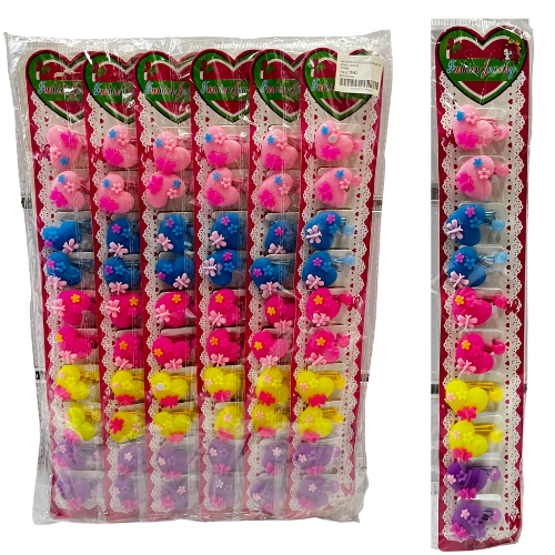 [31982] HEART HAIR ELASTIC (12 CARDS)