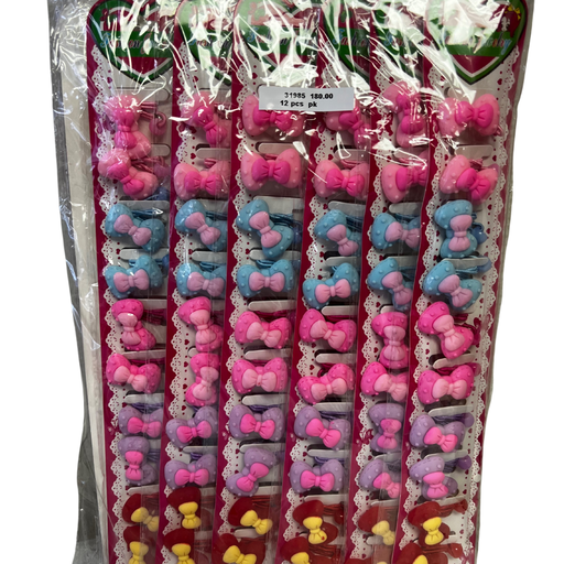 [31985] BOW HAIR ELASTIC (12 CARDS)