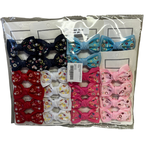[31991] 2PCS BOW HAIR CLIP (12 CARDS)