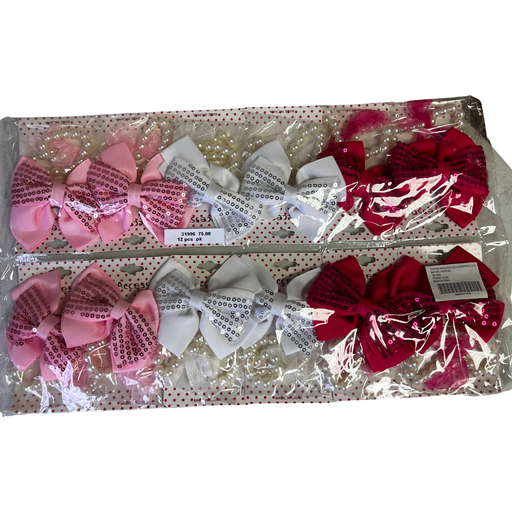 [31996] 2PCS BOW CLIP W BRACELET (12 CARDS)