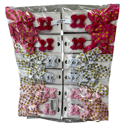 [31998] 4PCS BOW CLIPS WITH EMOJIS (12 CARDS)
