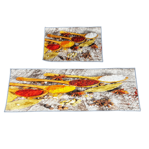 [32101] 2 PCS SPICE THEMED KITCHEN MAT
