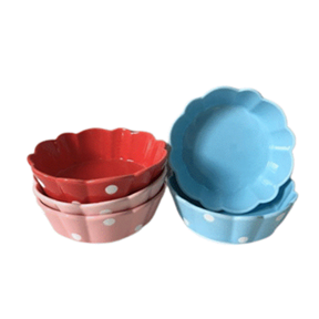 [152099] CERAMIC BOWL-COLOR: PINK/RED-SIZE: 6"