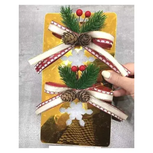 [224992] 2 PCS LITTLE BOW CHRISTMAS DECOR