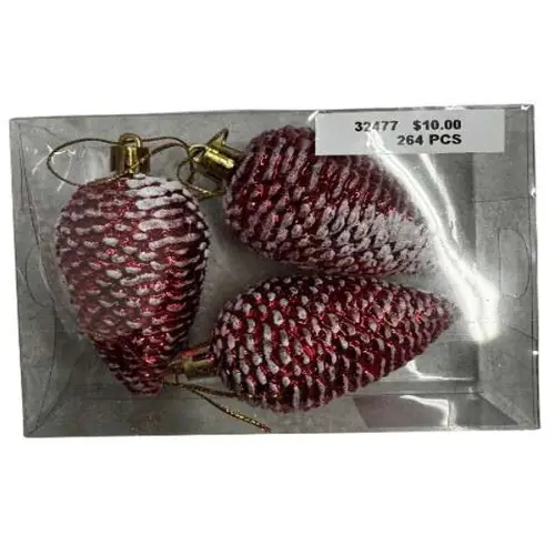 [32477] 3 PCS PAINTED ACORN