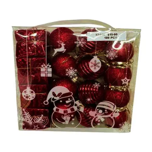 [32411] 16 PCS MIXED RED CHRISTMAS SET