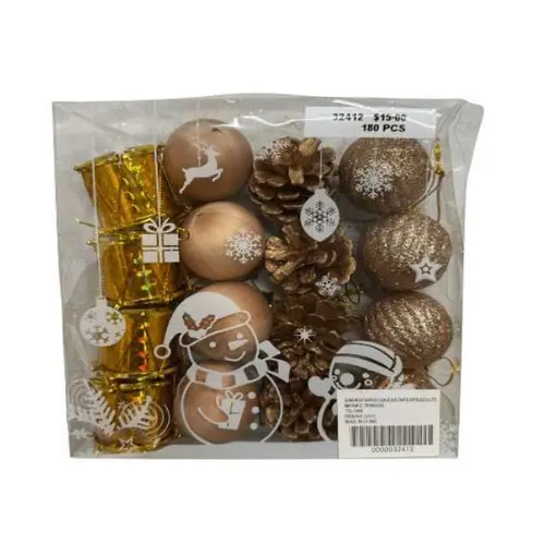 [32412] 16 PCS MIXED GOLD & ROSE GOLD CHRISTMAS SET
