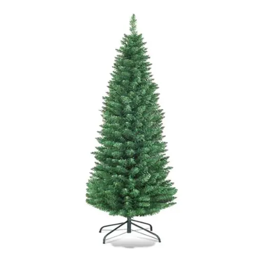[32451] 7 FT PENCIL CHRISTMAS TREE W STEEL FOOT