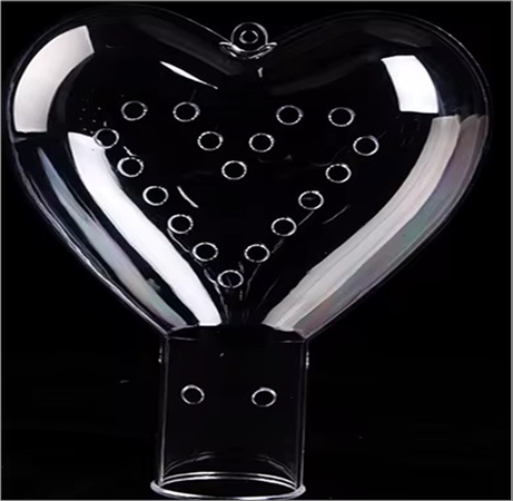 [32789] CLEAR HEART SHAPE ROSE HOLDER (SIZE: 8*10")