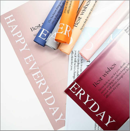 [32752] 20 PCS WRAPPING PAPER- BEIGE, BLUE, ORANGE,  LILAC, PURPLE (22*22")