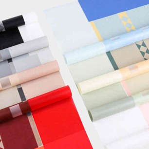 [32757] 20PCS WRAPPING PAPER- GREEN, BLUE. BEIGE,  LIGHT YELLOW, RED ,PINK 