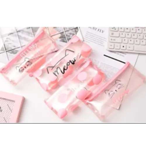 [350419] CLEAR GLITTER PENCIL CASE