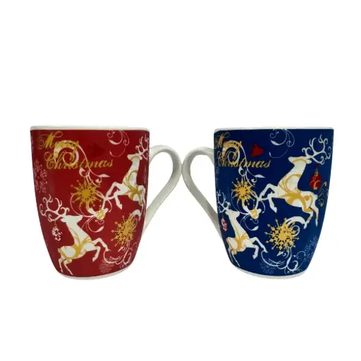 [139900] REINDEER THEMED  CERAMIC  MUG
