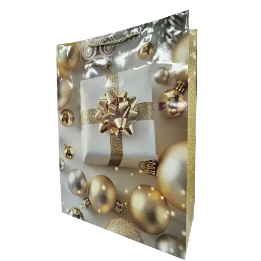 [365246] 12PCS GOLD CHRISTMAS GIFT  BAG