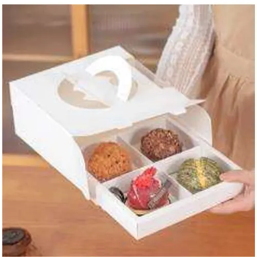 [365910] 5PCS 4 COMPARTMENT DESSERT  BOX