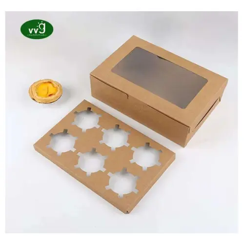 [365915] 50PCS CUPCAKE BOX  HOLDS 6 CUPCAKES