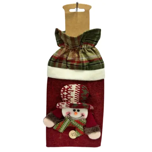 [224167] CHRISTMAS THEME WINE  POUCH
