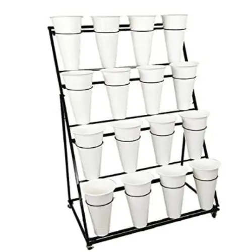 [32990] FLOWER SHELF WITH 12 BUCKETS