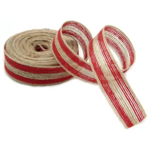 [32836] RED BURLAP RIBBON (3CM*20Y)