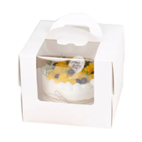 [33031] 8" CAKE BOX W BASE (10PCS -8*8*7")