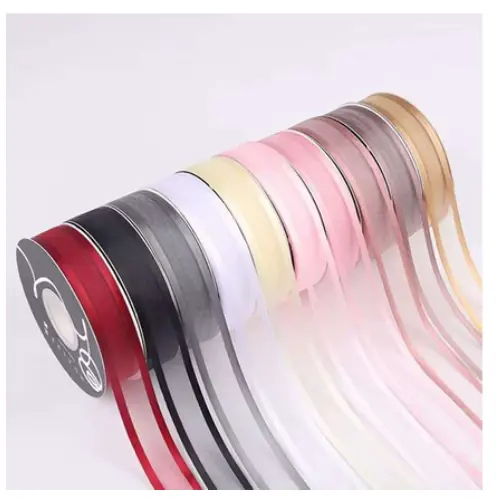 [33001] TWO TONE EDGED SHEER RIBBON (2.5CM *20 Y)