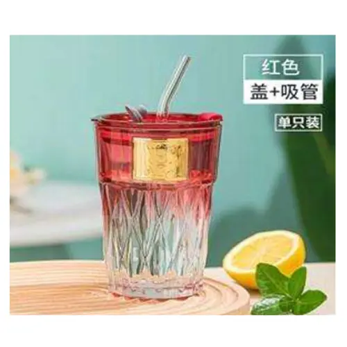 [293382] 1PC GLASS W STRAW