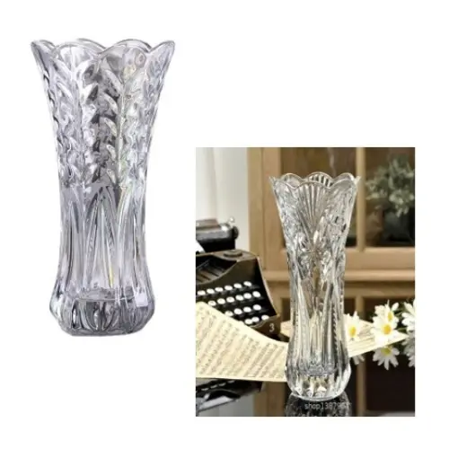 [33112] PATTERNED EUROPEAN STYLE CRYSTAL VASE - CASE QUANTITY: 24 SIZE: 7*4"  