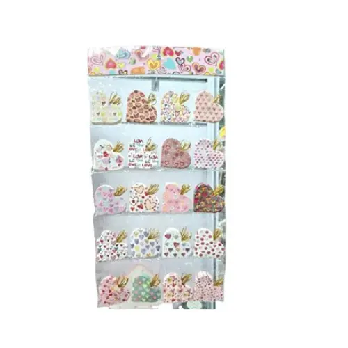 [33158] 160PCS HEART SHAPED CARDS CASE QUANTITY: 100 SIZE: 2.8"