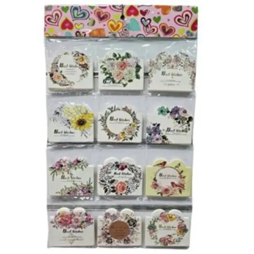 [33164] 96PCS BEST WISHES CARDS  CASE QUANTITY: 100 SIZE: 4*3"