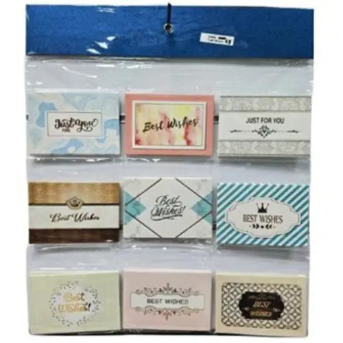 [33166] 54PCS BEST WISHES/JUST FOR YOU CARDS- CASE QUANTITY: 100 SIZE: 4.7*3.3" 