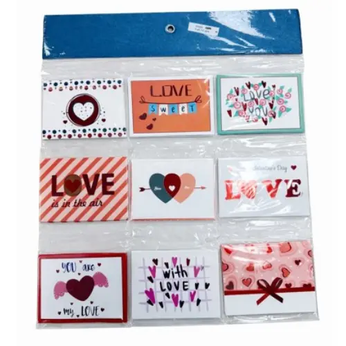 [33168] 54PCS  LOVE THEMED  GREETING CARD  CASE QUANTITY: 100 SIZE: 4.8*3"