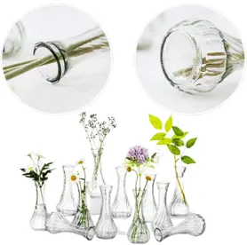 [32741] 6" CLEAR SHORT BUD VASE