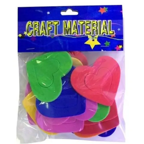 CRAFT MATERIAL- HEARTS BLISTER PACK