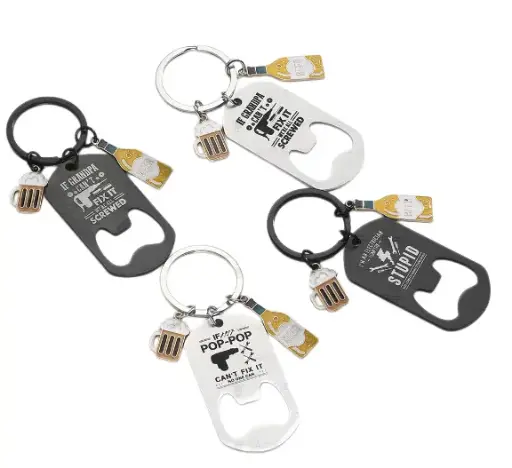 [FAZE0001] "GRANDPA" METAL KEYCHAINS BOTTLE OPENER