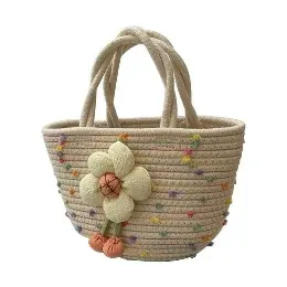 [FAZE0063] HAND CRAFTED TOTE HAND BAGS  COLORS: BROWN, CREAM, WHITE 