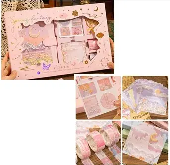 [FAZE0016] 87PCS DIY JOURNALING SET  COLORS: PINK, PURPLE