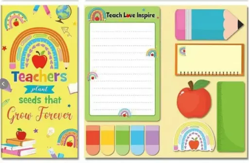 [FAZE0124] TEACHER'S INSPIRING  STICKY NOTE SET W PEN COLOR: BLACK, BLUE