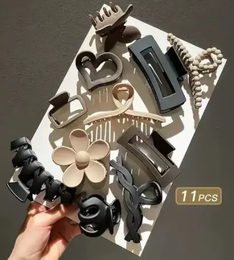 [FAZE0006] 11PCS PLASTIC HAIR CLIP 