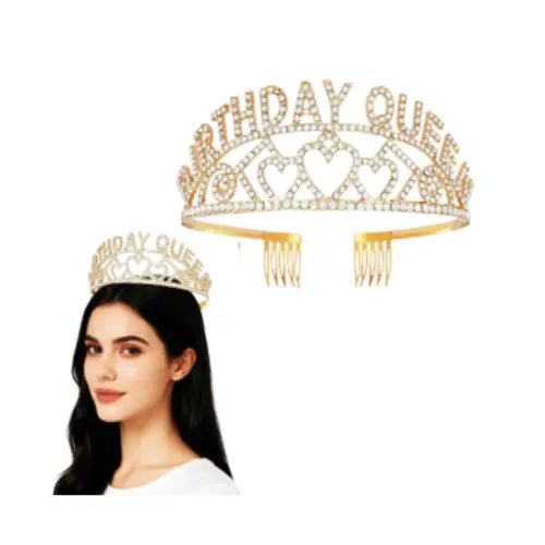 [33256] 5" GOLD "BIRTHDAY QUEEN" TIARA
